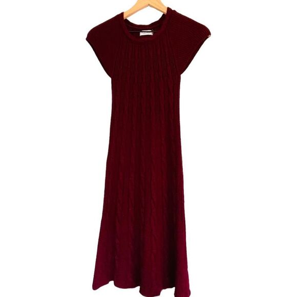 Calvin Klein burgundy merino wool blend sweater dress size small. - Picture 1 of 5